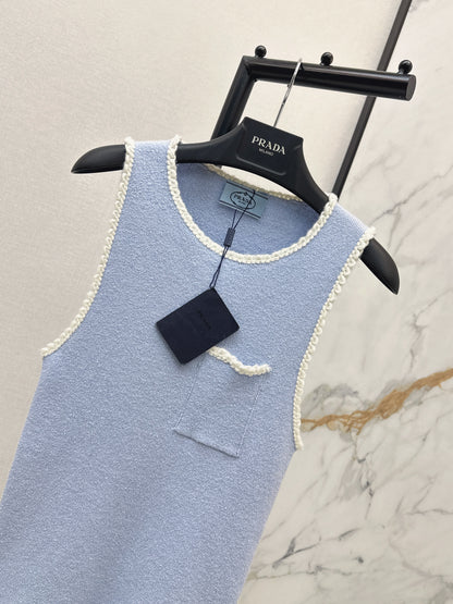 26ss Color-blocked Trim Vest