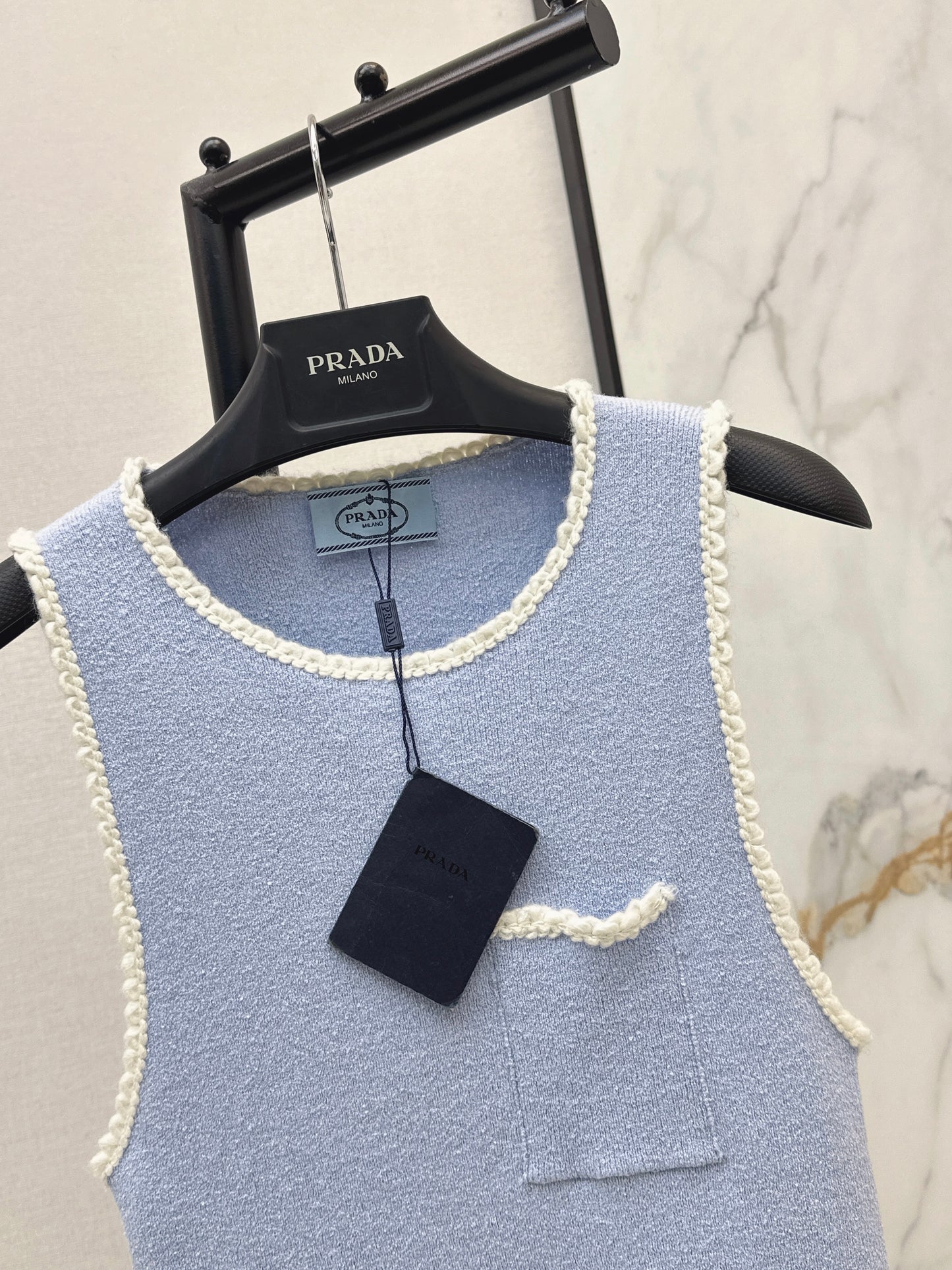 26ss Color-blocked Trim Vest