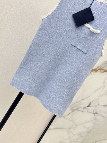26ss Color-blocked Trim Vest