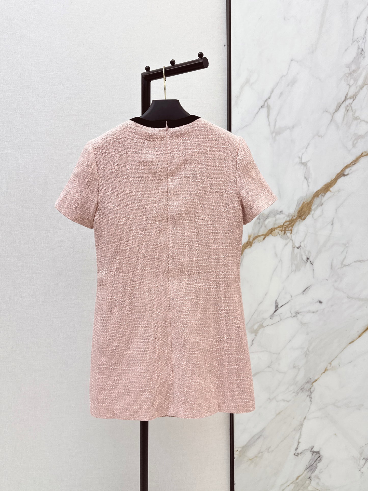 26ss Bow-decorated woven dress