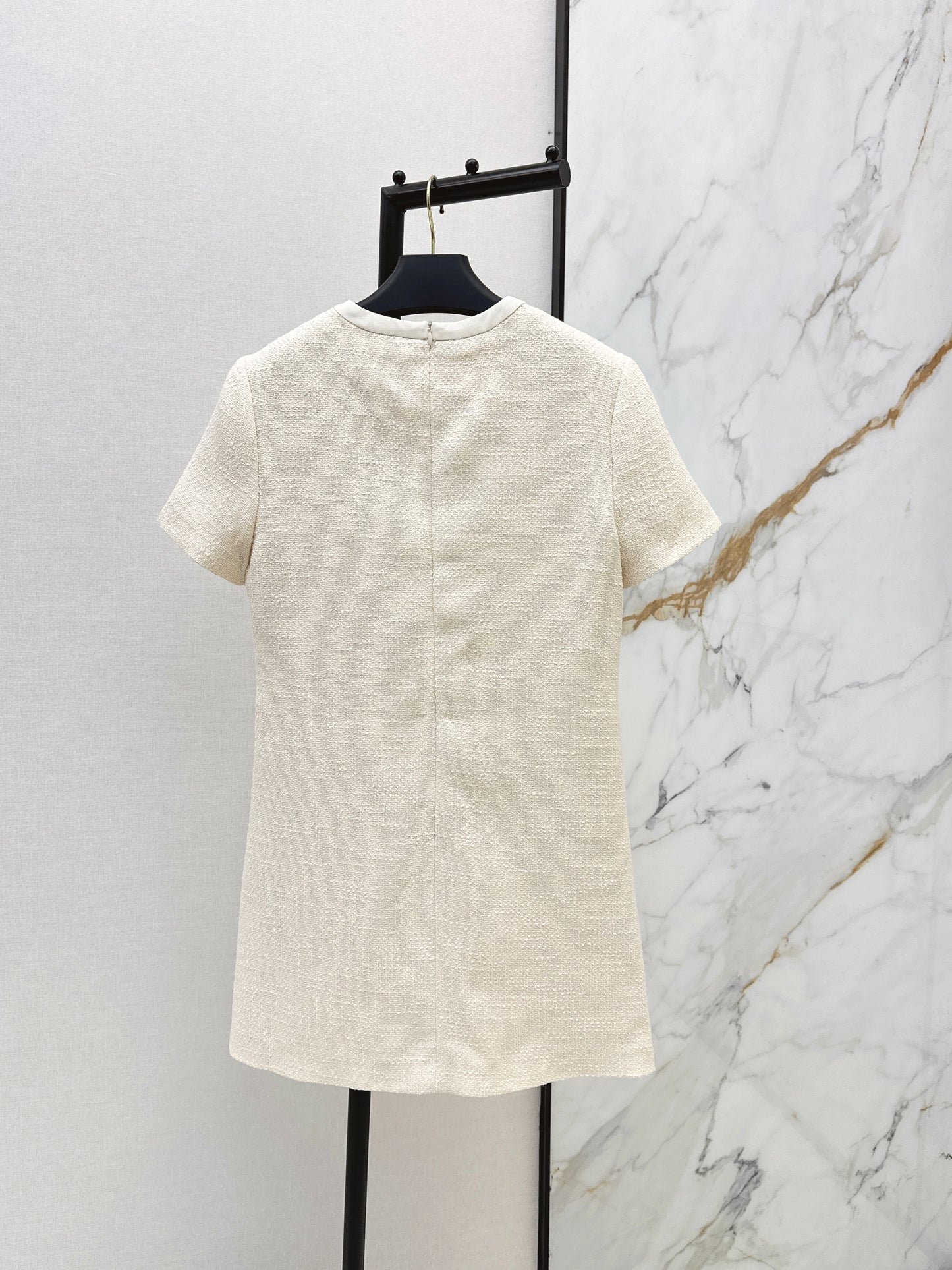 26ss Bow-decorated woven dress