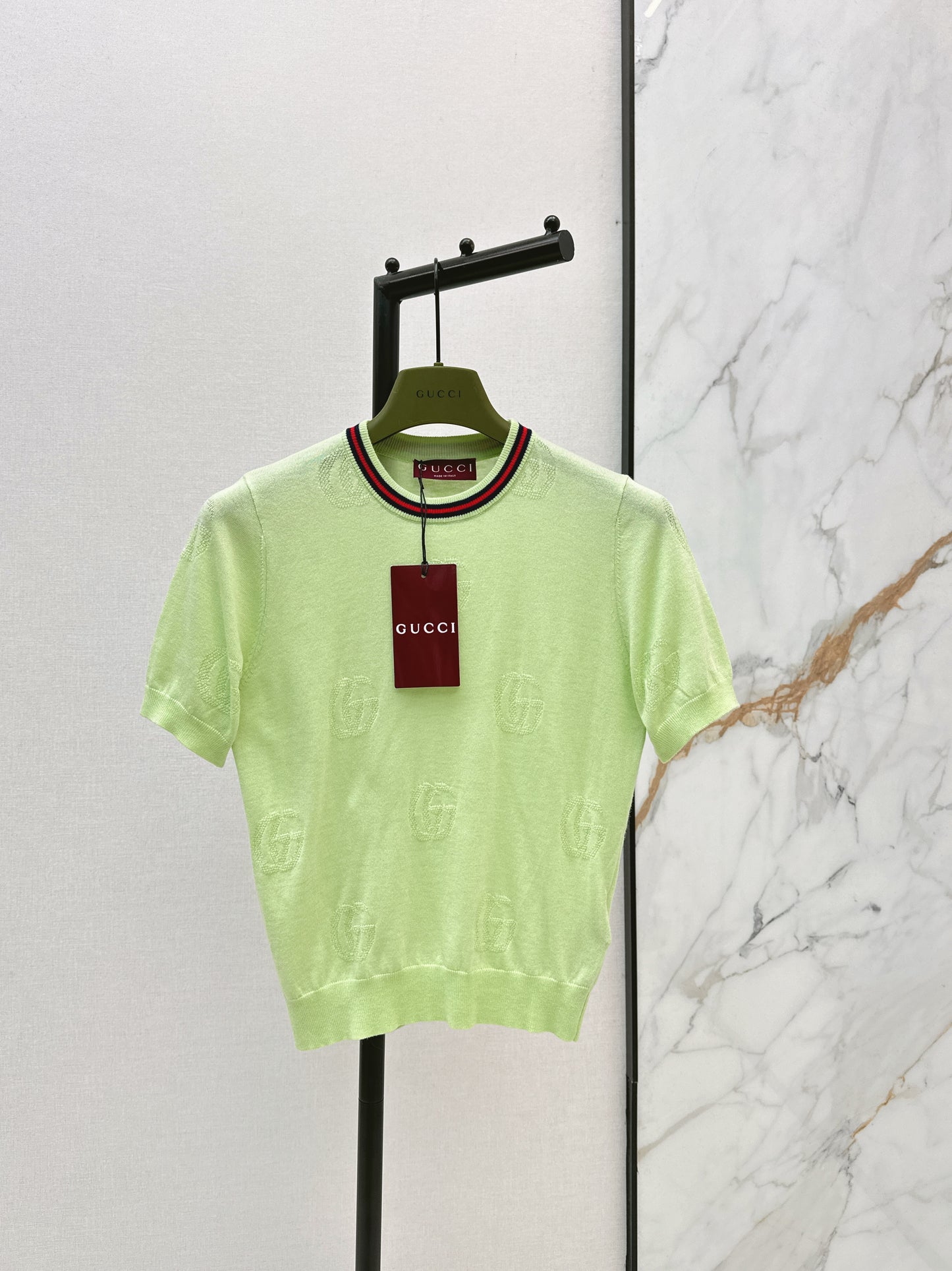 26ss Jacquard pattern crew neck sweater