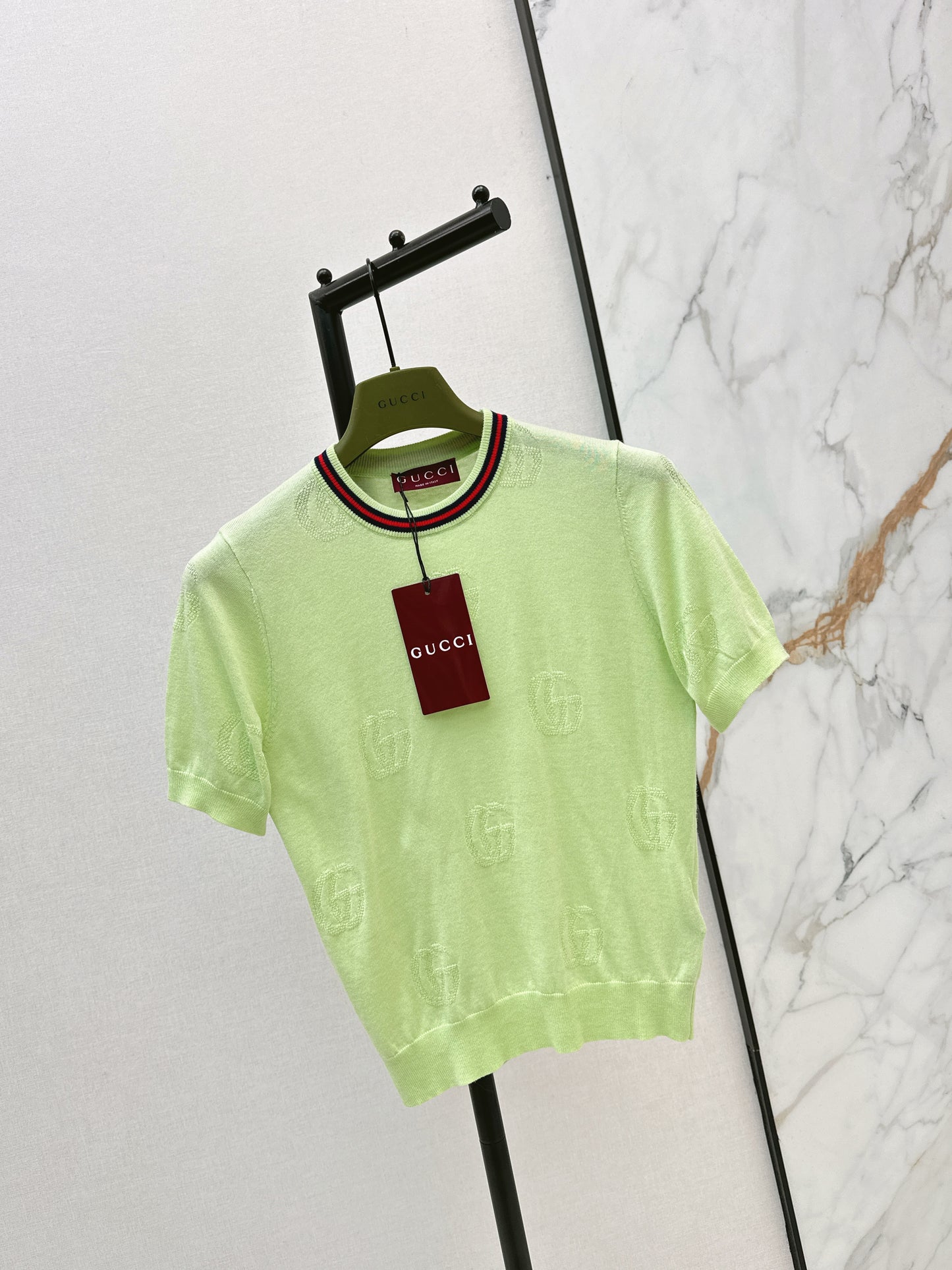 26ss Jacquard pattern crew neck sweater