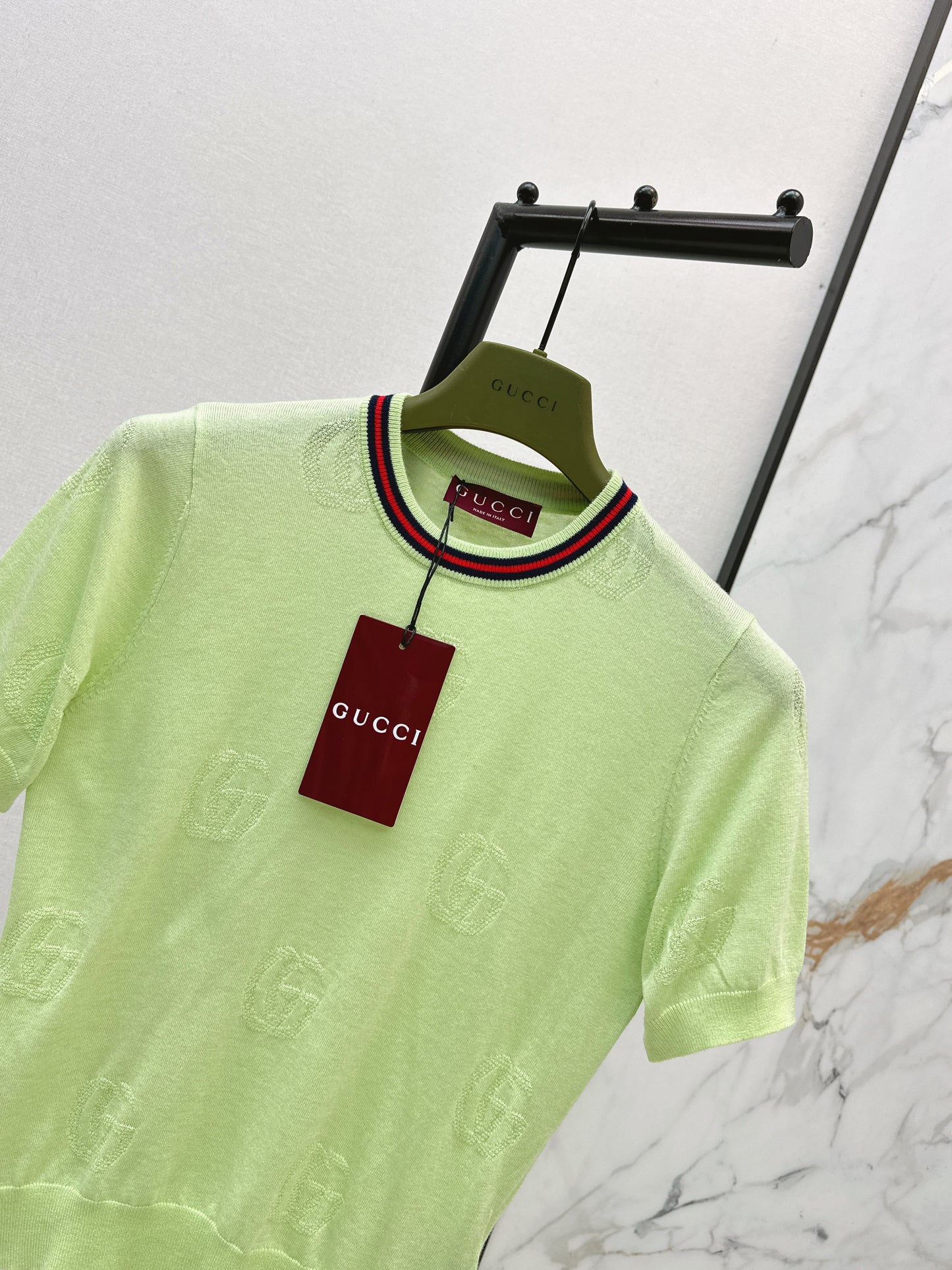 26ss Jacquard pattern crew neck sweater