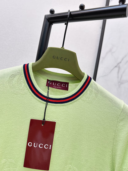 26ss Jacquard pattern crew neck sweater