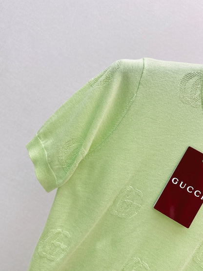 26ss Jacquard pattern crew neck sweater