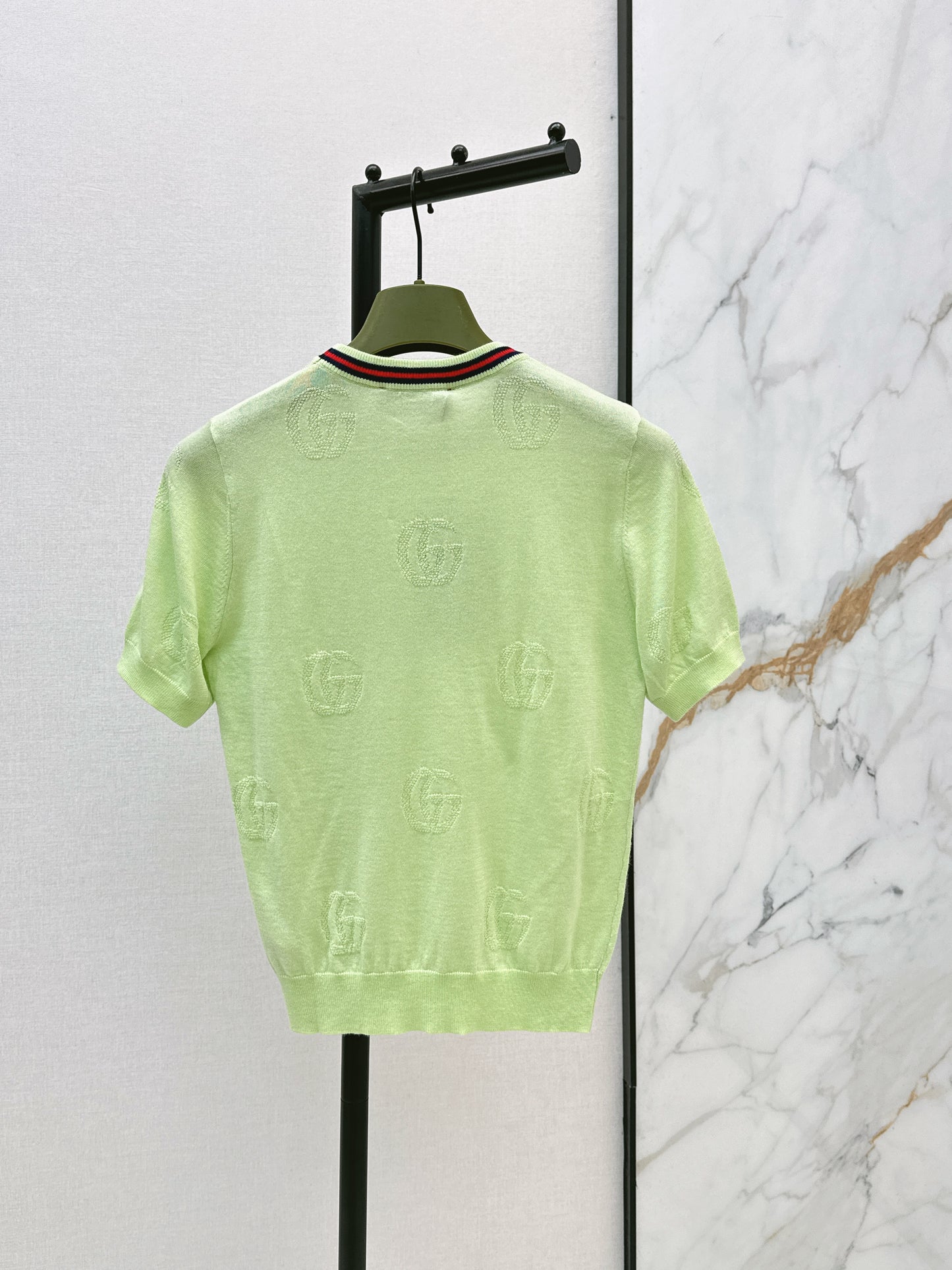 26ss Jacquard pattern crew neck sweater
