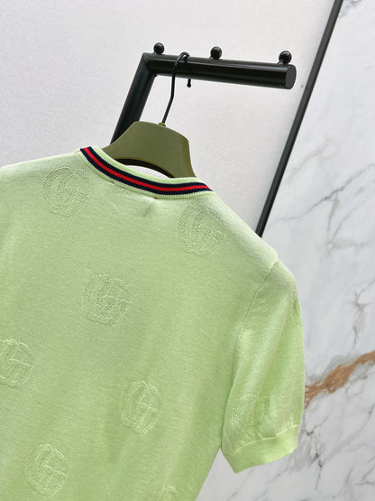 26ss Jacquard pattern crew neck sweater