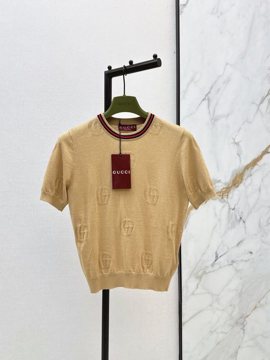 26ss Jacquard pattern crew neck sweater
