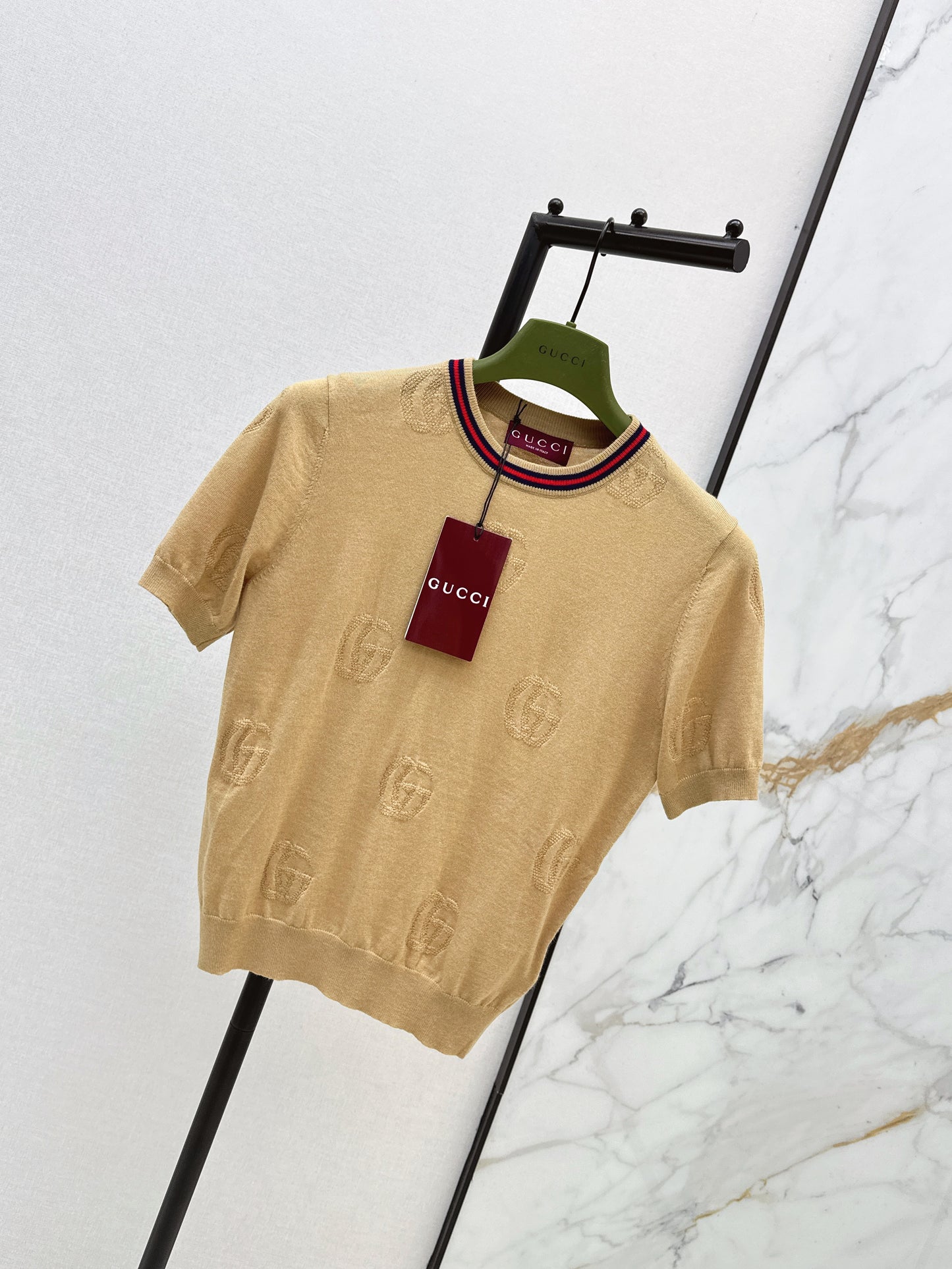 26ss Jacquard pattern crew neck sweater
