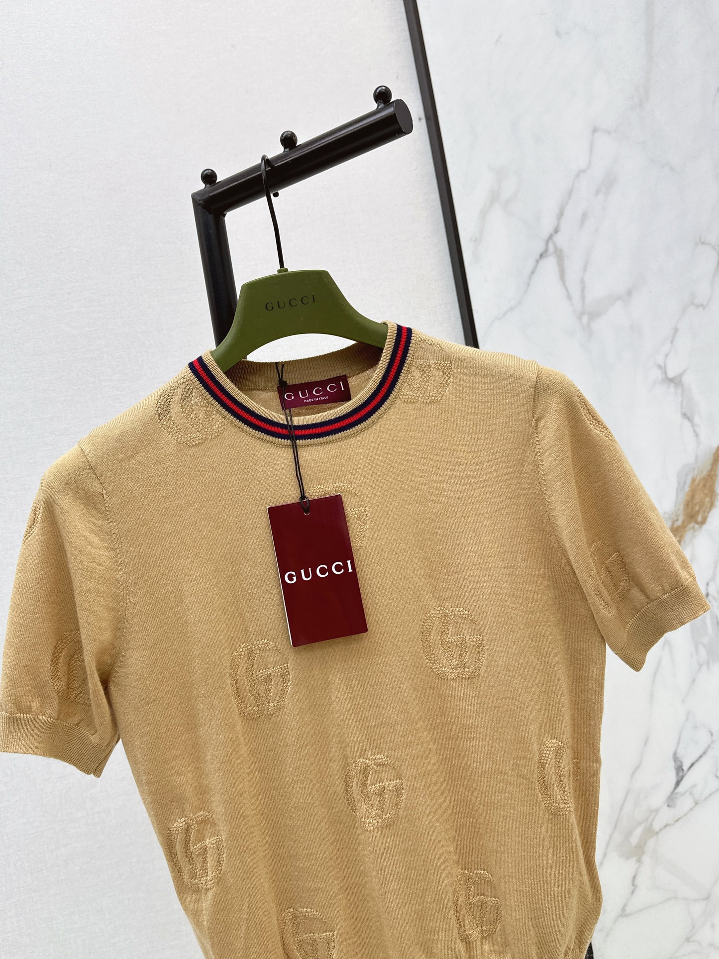 26ss Jacquard pattern crew neck sweater