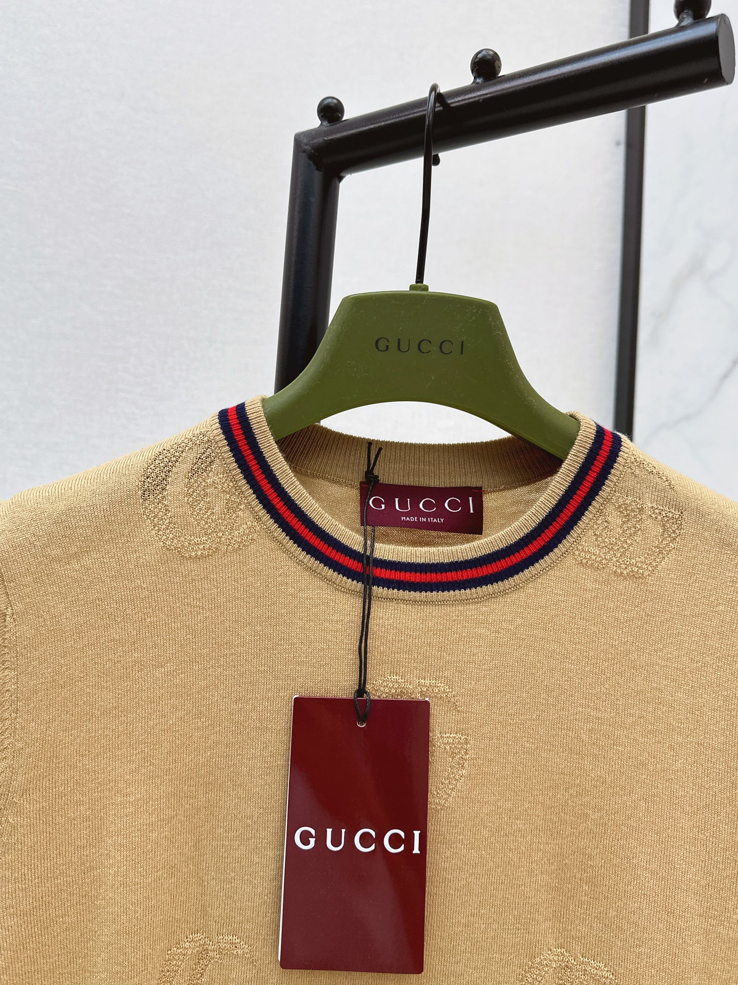 26ss Jacquard pattern crew neck sweater