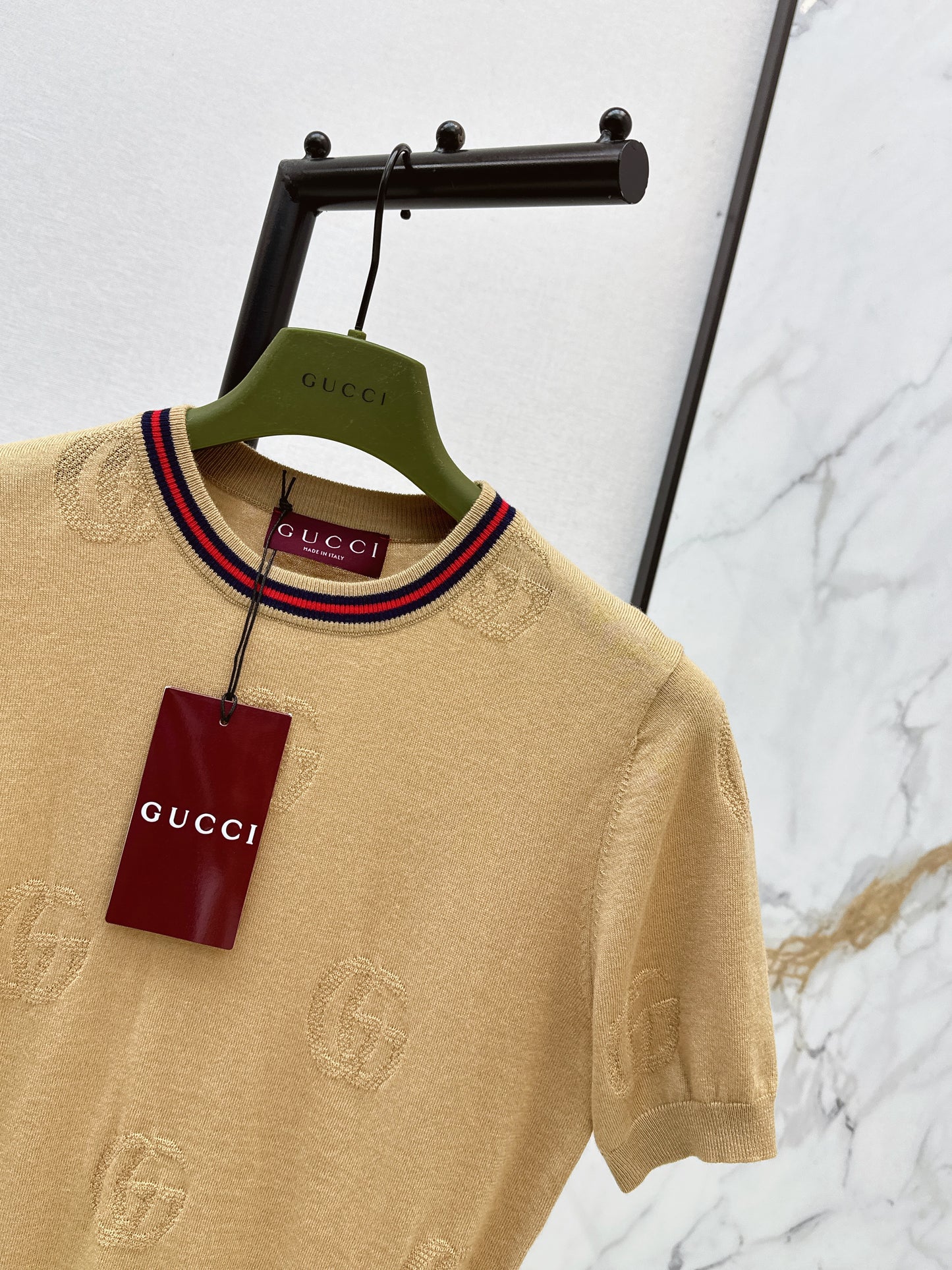26ss Jacquard pattern crew neck sweater