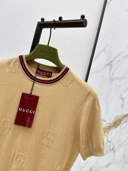 26ss Jacquard pattern crew neck sweater