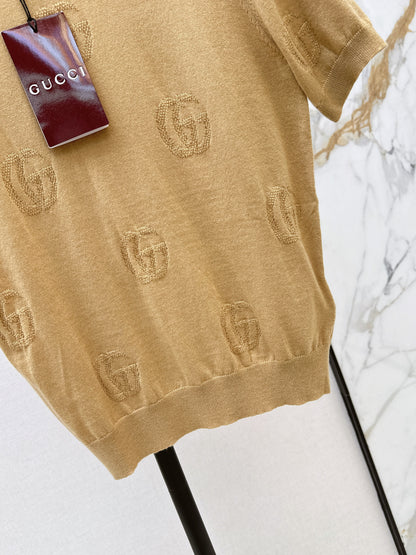 26ss Jacquard pattern crew neck sweater
