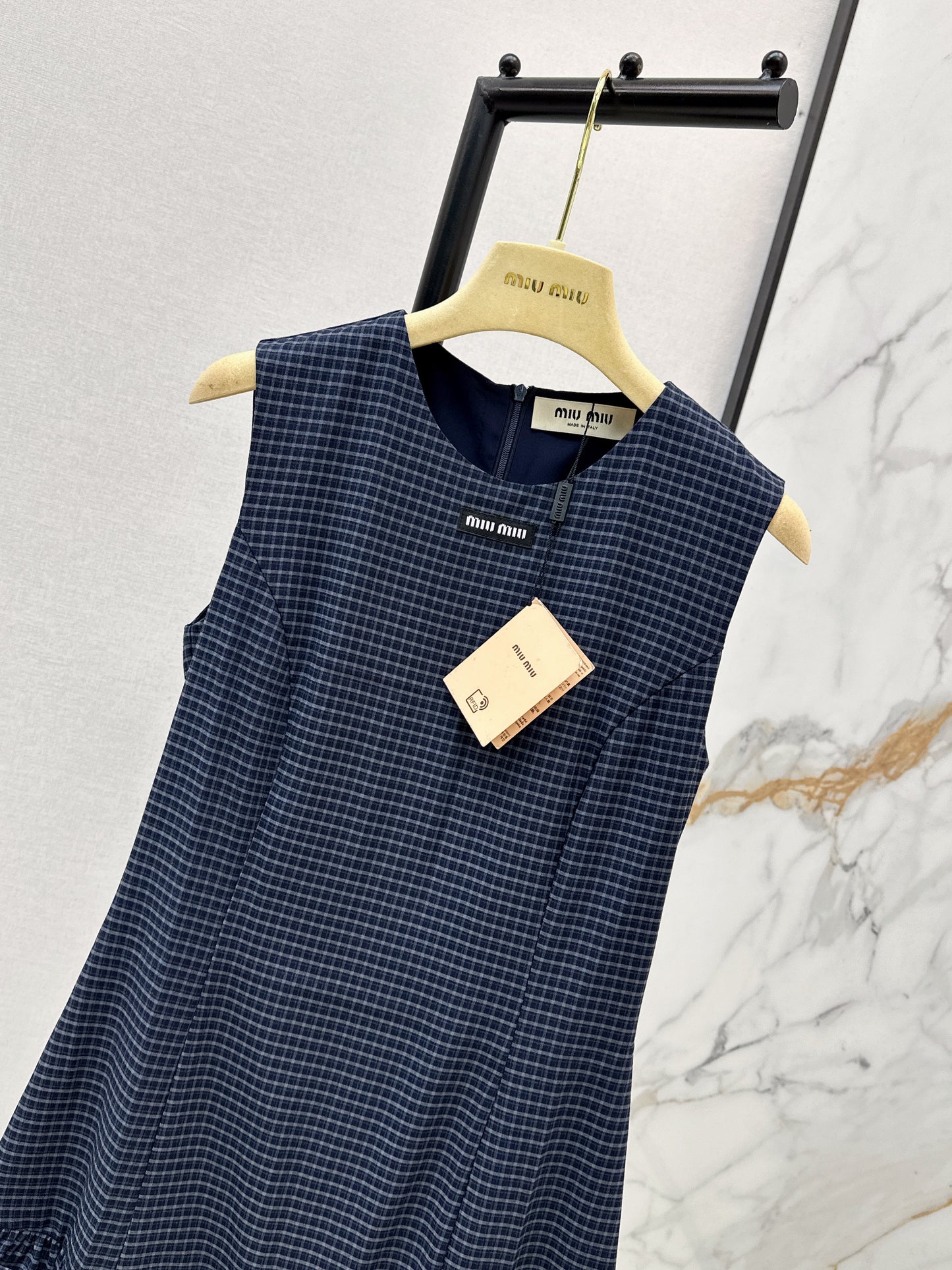 26ss Plaid sleeveless dress
