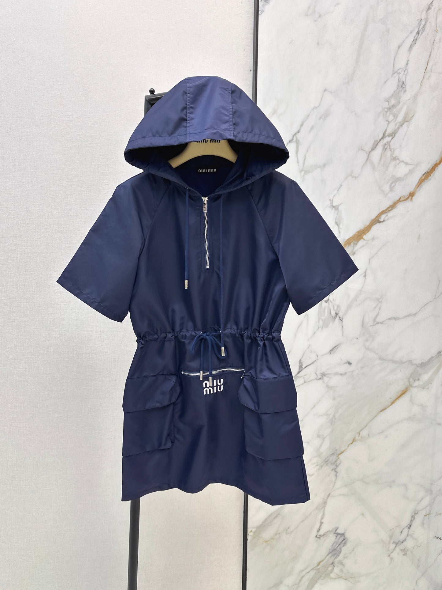 26ss Hooded Nylon Dress