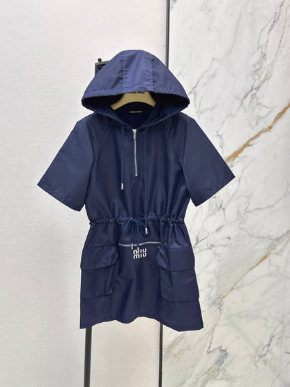 26ss Hooded Nylon Dress