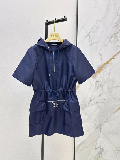26ss Hooded Nylon Dress