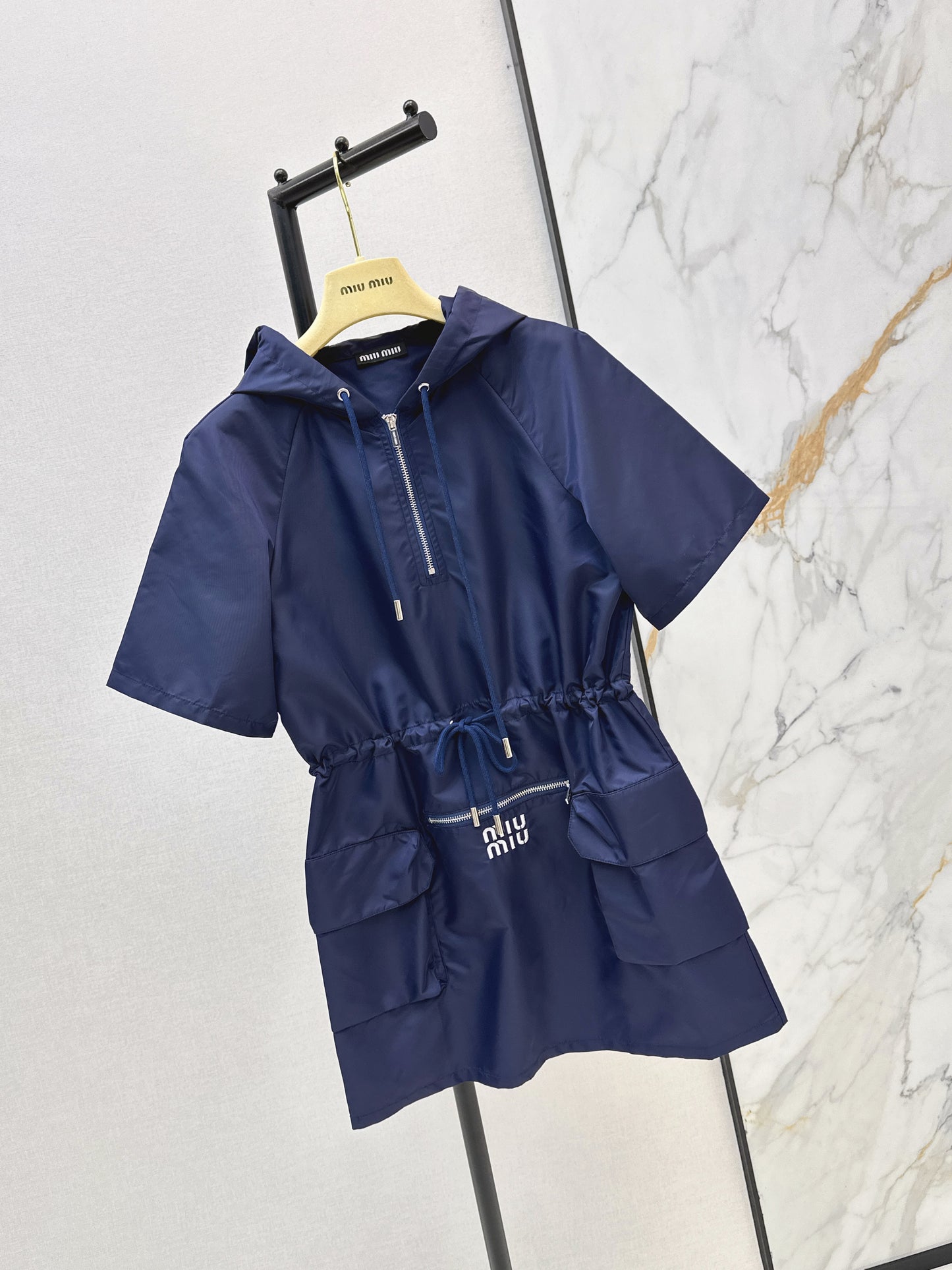 26ss Hooded Nylon Dress