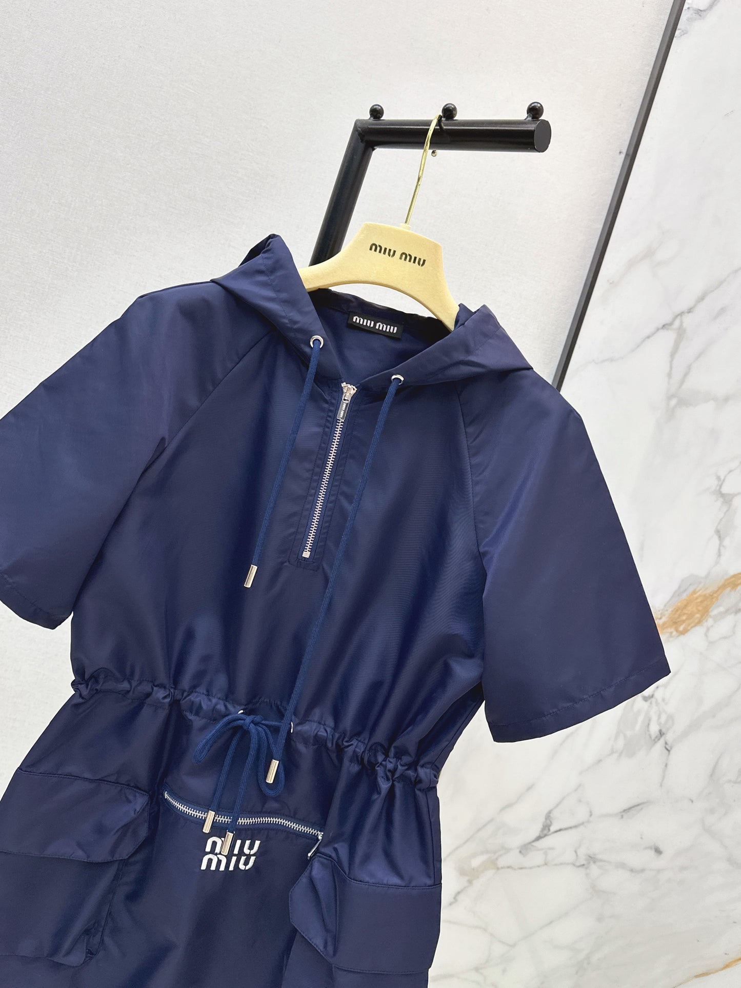 26ss Hooded Nylon Dress