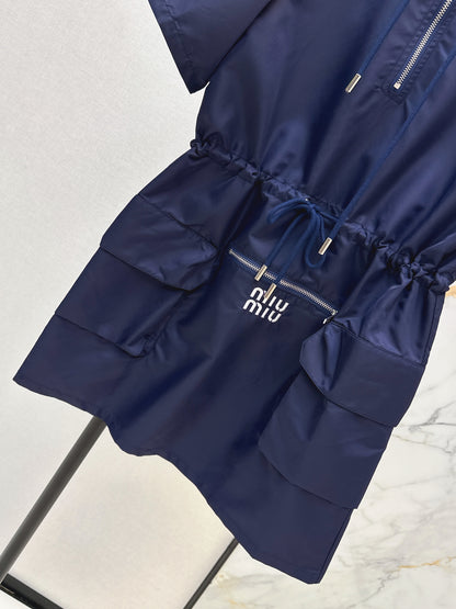 26ss Hooded Nylon Dress