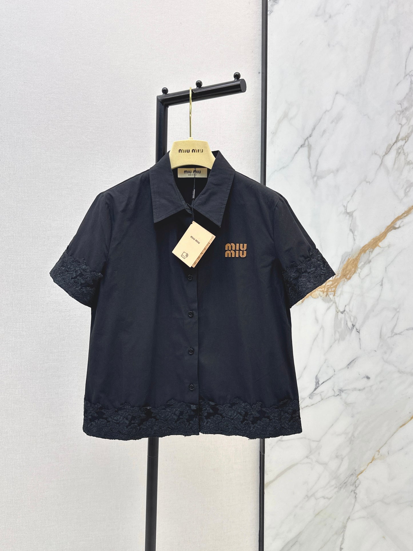 26ss Letter Embroidery Shirt