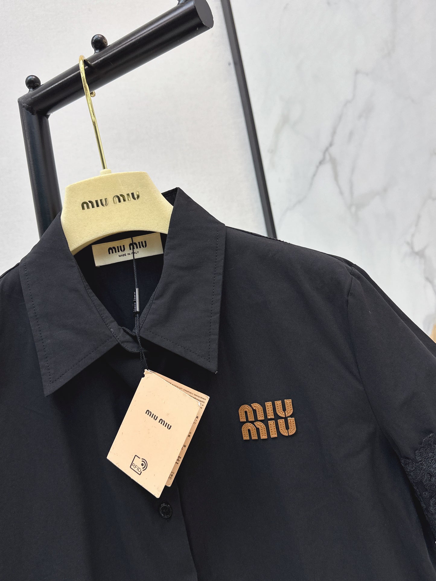 26ss Letter Embroidery Shirt