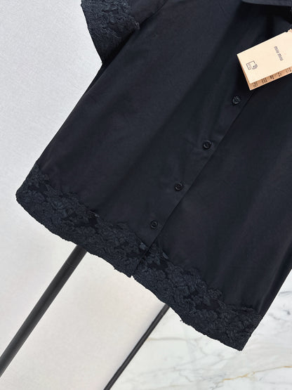 26ss Letter Embroidery Shirt