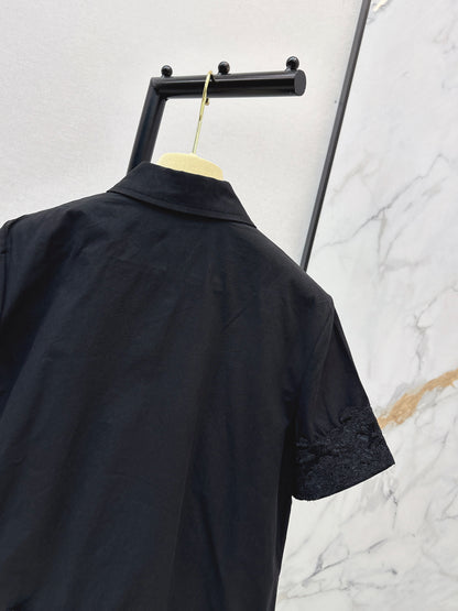 26ss Letter Embroidery Shirt