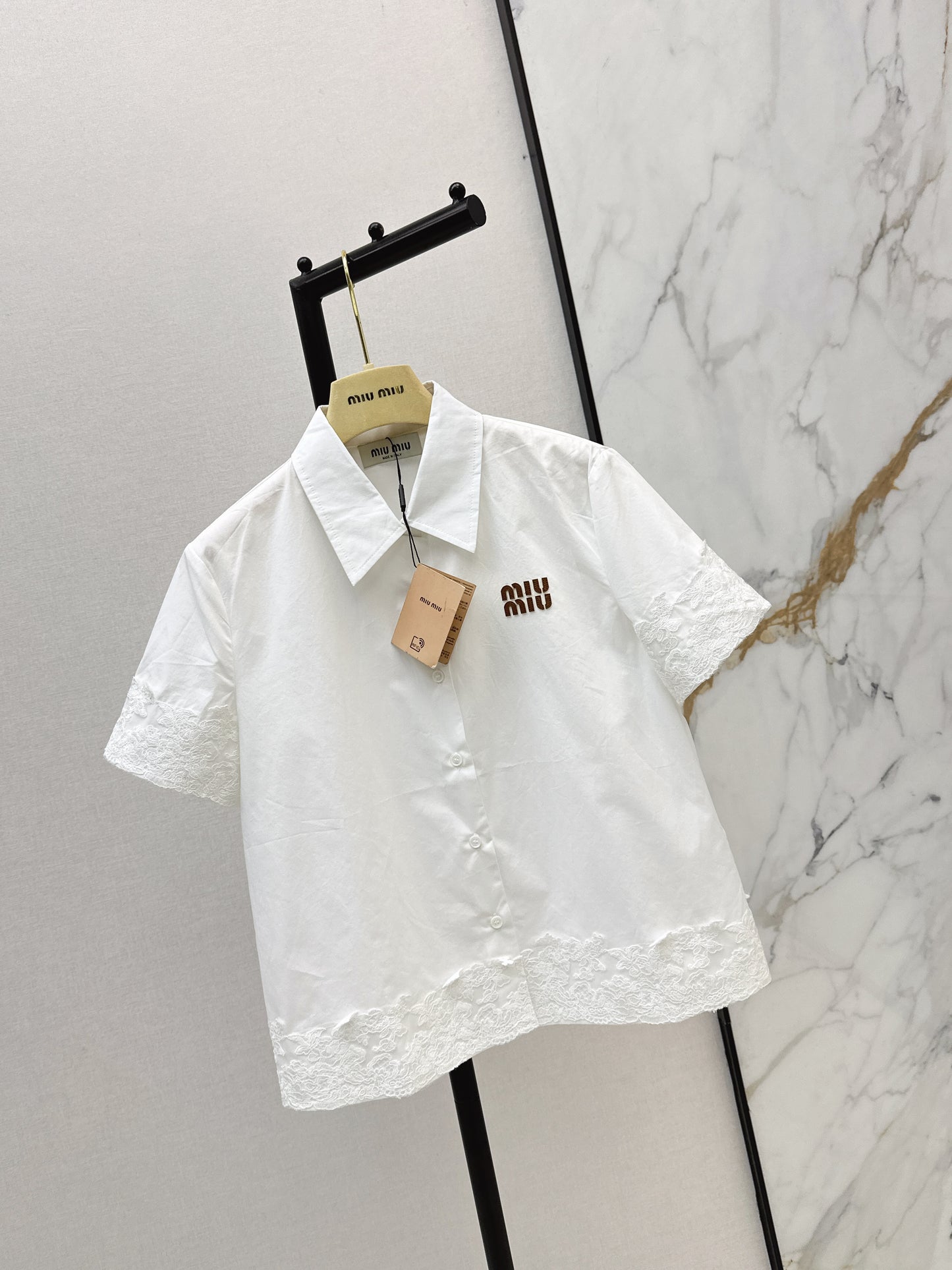 26ss Letter Embroidery Shirt