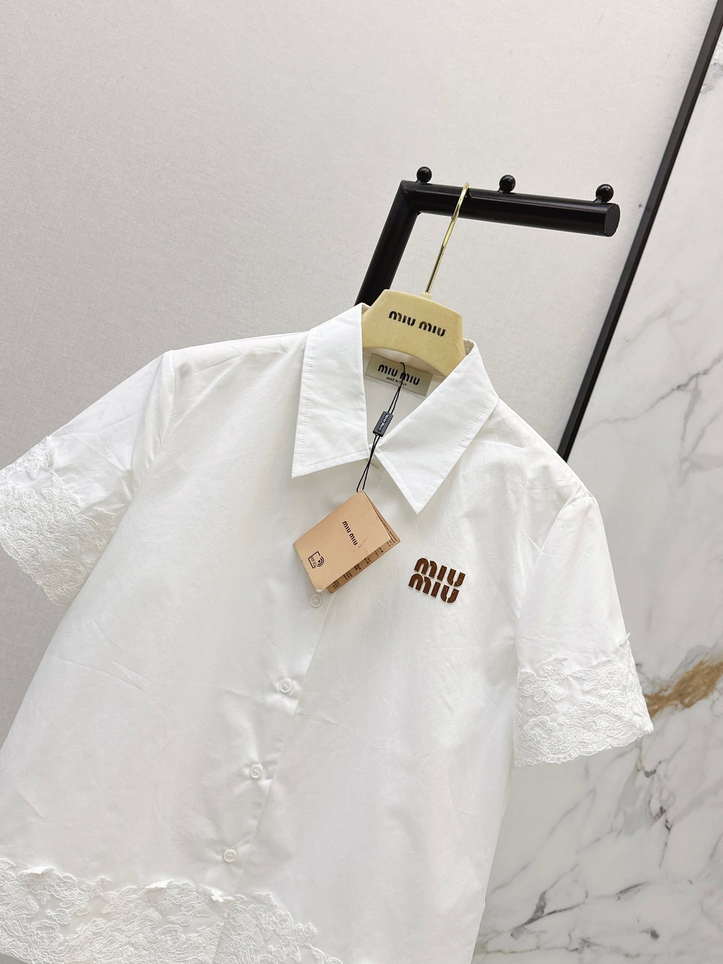 26ss Letter Embroidery Shirt