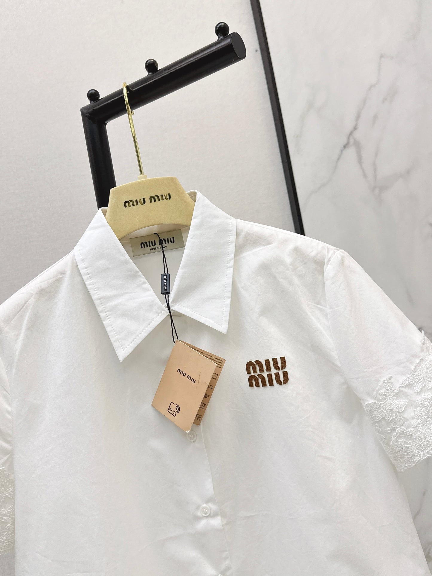 26ss Letter Embroidery Shirt
