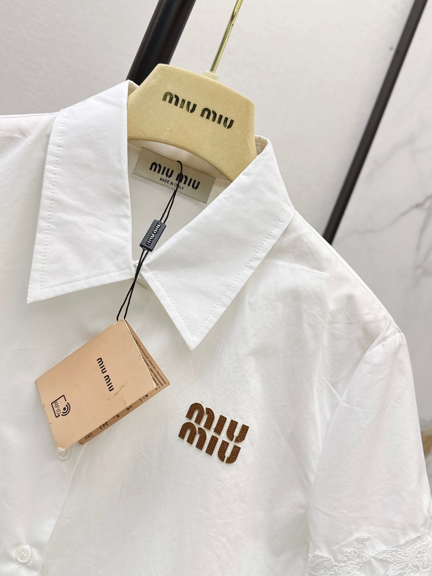 26ss Letter Embroidery Shirt