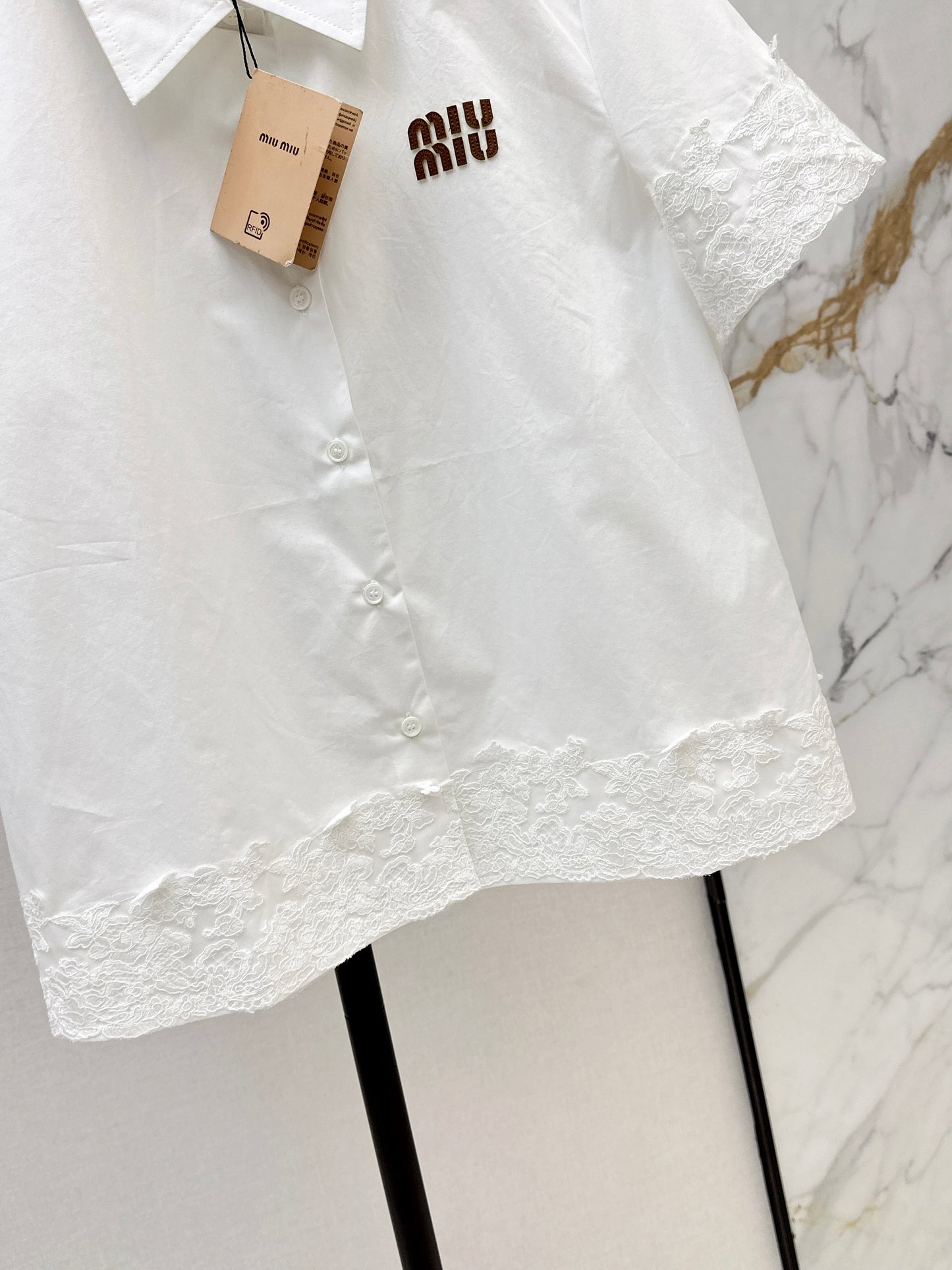 26ss Letter Embroidery Shirt