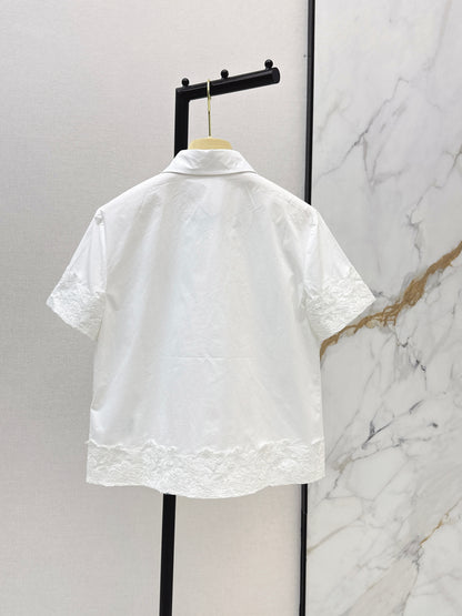 26ss Letter Embroidery Shirt