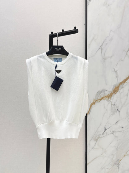 26ss Triangle logo embellished vest