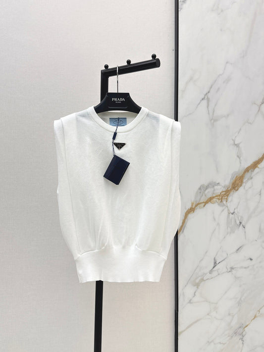 26ss Triangle logo embellished vest
