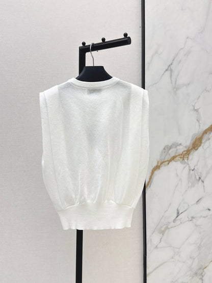 26ss Triangle logo embellished vest