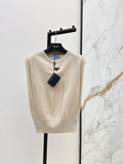 26ss Triangle logo embellished vest