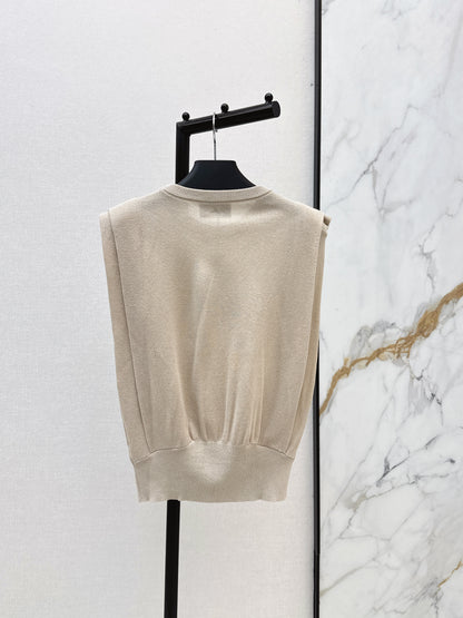 26ss Triangle logo embellished vest