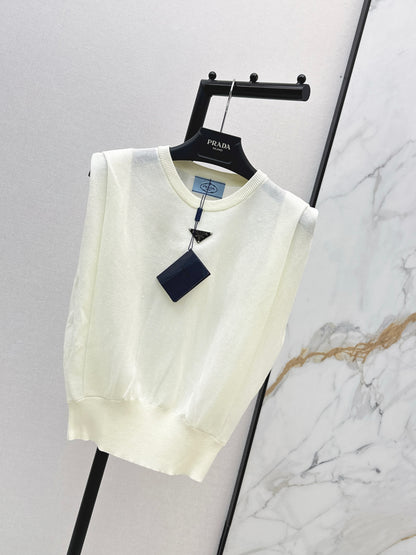 26ss Triangle logo embellished vest
