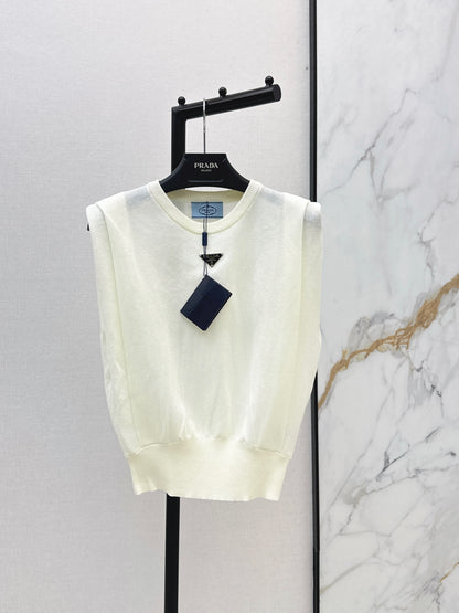 26ss Triangle logo embellished vest