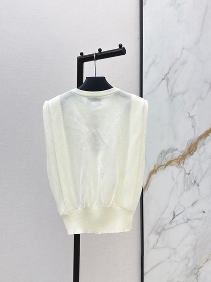 26ss Triangle logo embellished vest