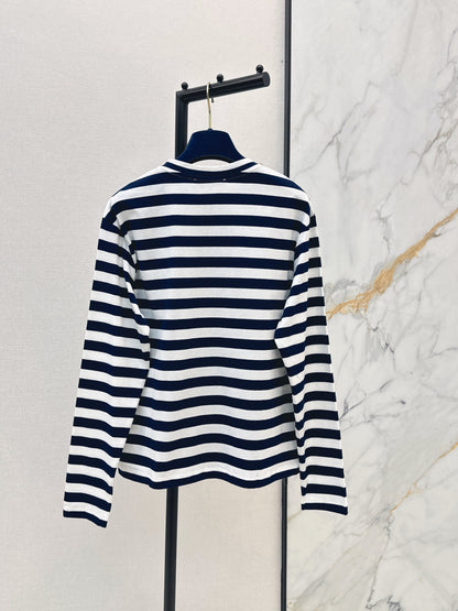 26ss Striped long-sleeved shirt
