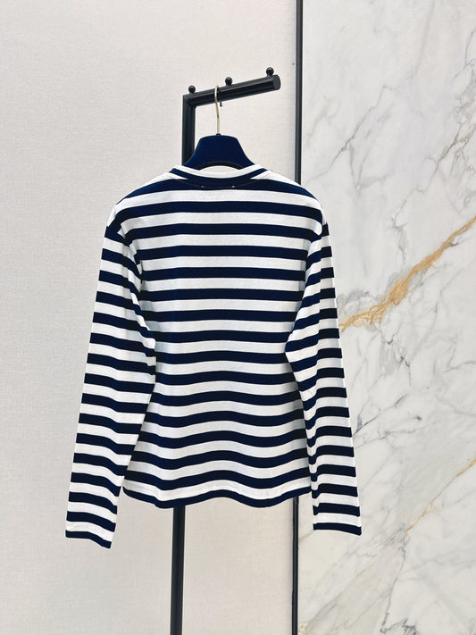 26ss Striped long-sleeved shirt