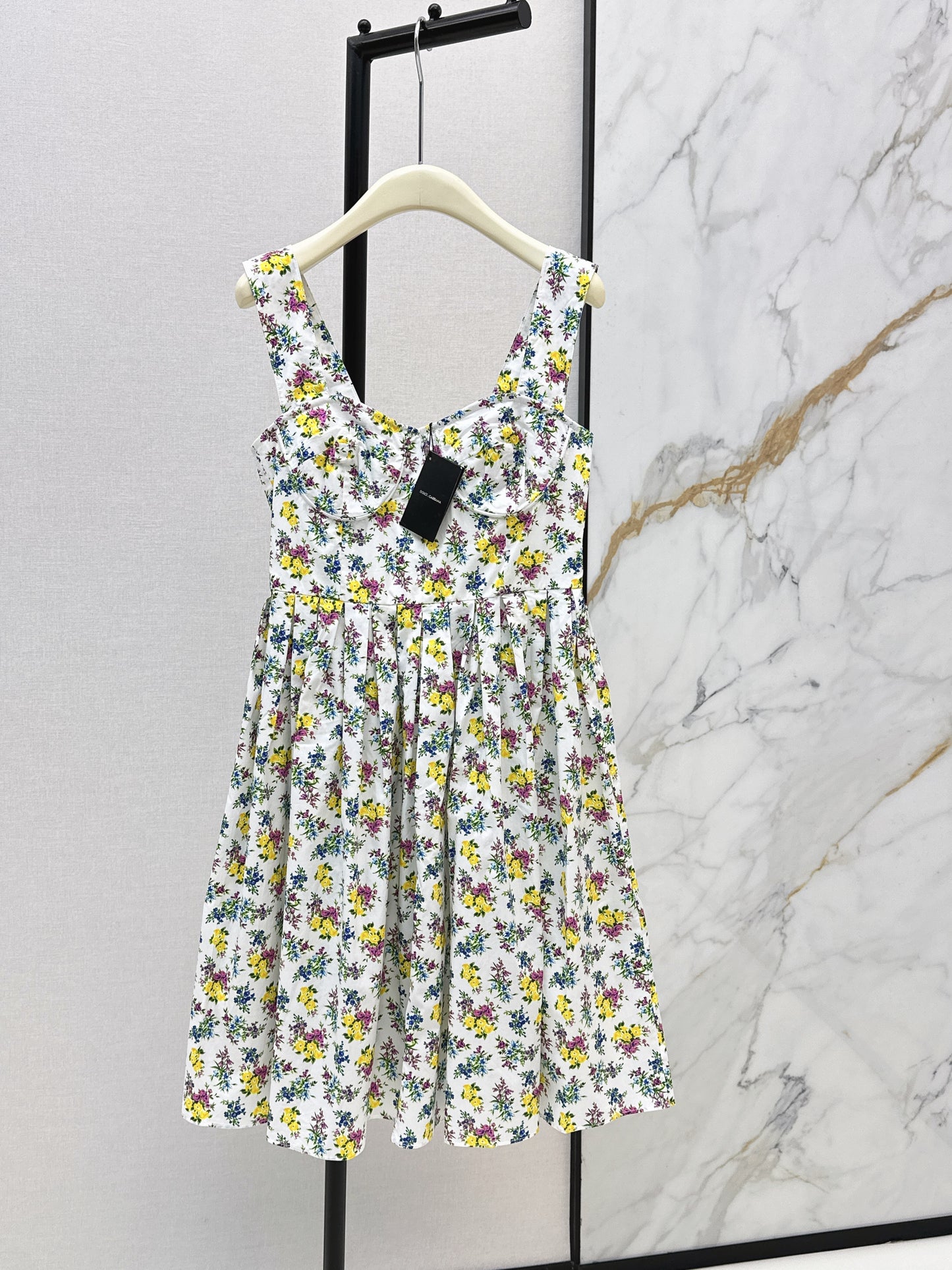 26ss Floral Print Strapless Sundress