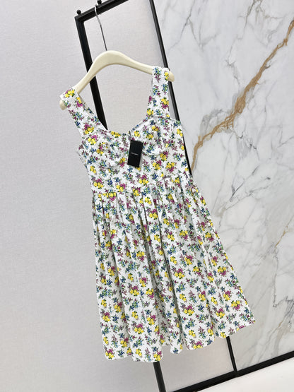 26ss Floral Print Strapless Sundress