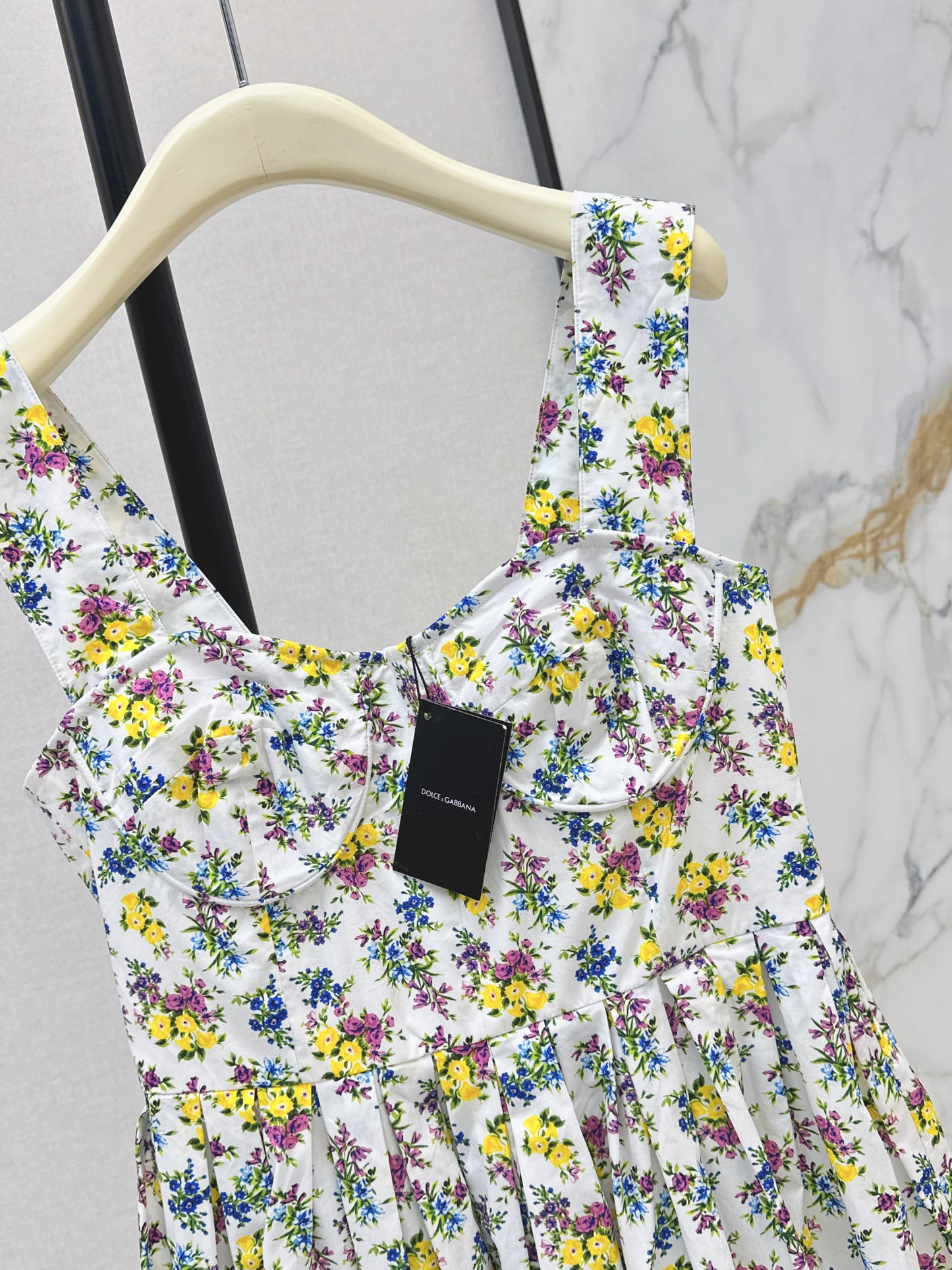 26ss Floral Print Strapless Sundress