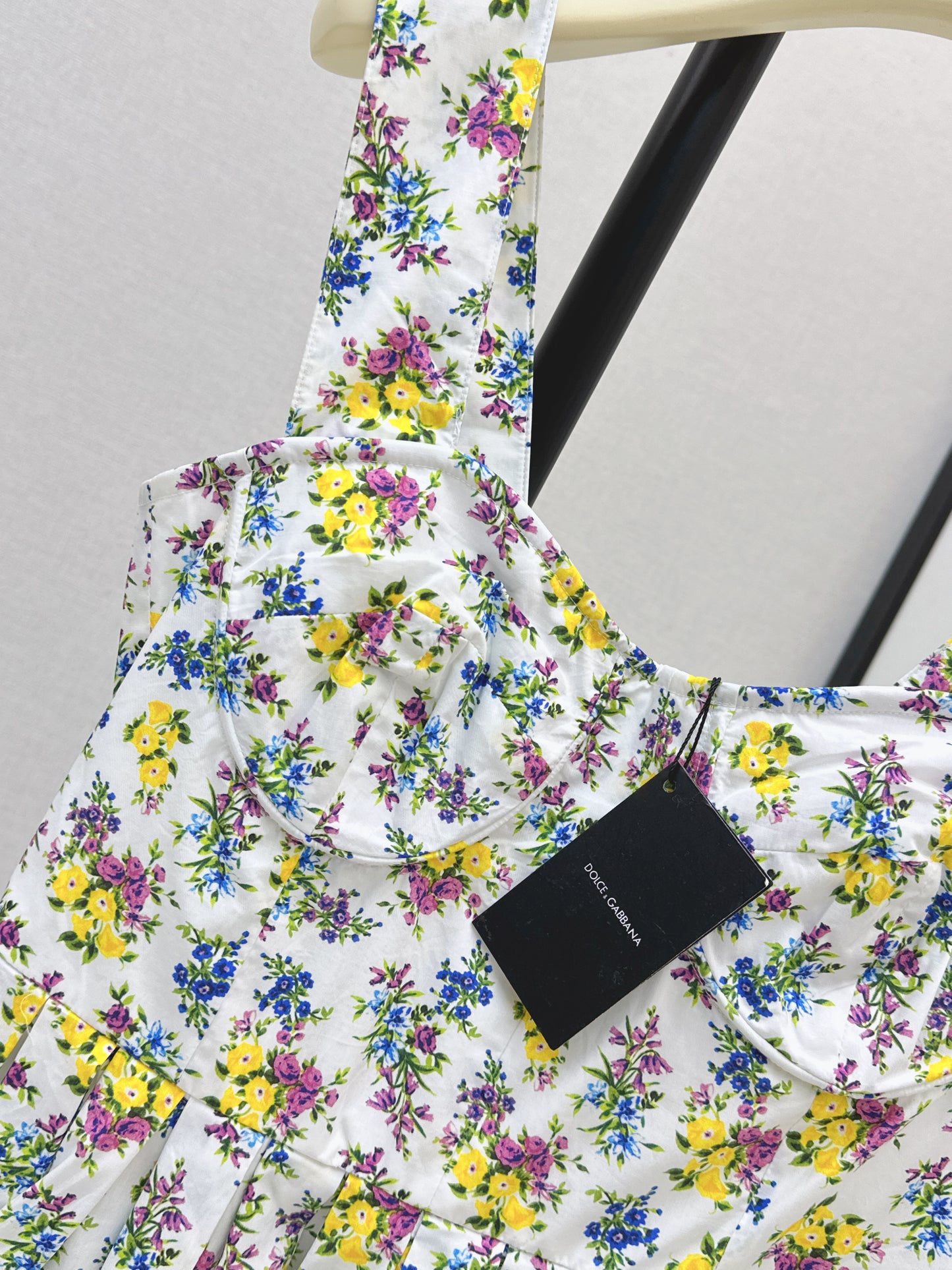 26ss Floral Print Strapless Sundress